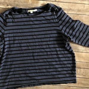 Boden Womens Crewneck Striped Sweatshirt